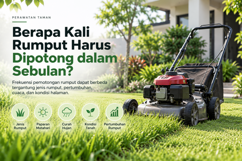 Berapa kali rumput harus dipotong dalam sebulan